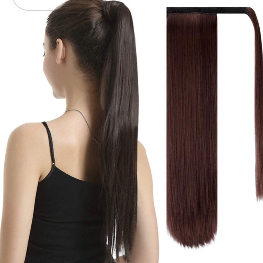 26” Ponytail Extension Dark Auburn